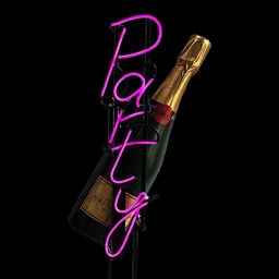 [locneo9] Néon "Party" & Bouteille - 200cm