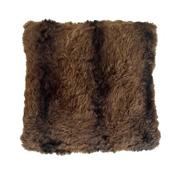 [locmob40] Coussin imitation fourrure marron - 40x40cm
