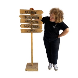 [locvoy1] Panneau directionnel Canada - 160cm