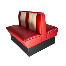 [locame94] Banquette double diner rouge et blanche - 124cm