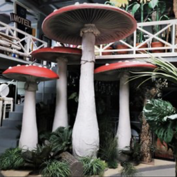 [locfor37] Champignon rouge et blanc - 330cm