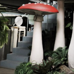 [locfor43] Champignon rouge et blanc - 210cm