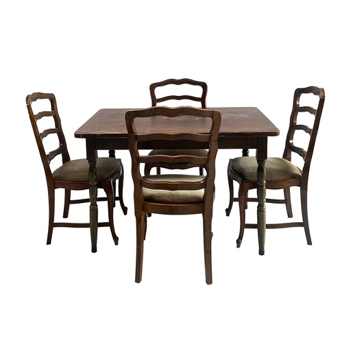 [lochal106] Table et 4 chaises anciennes