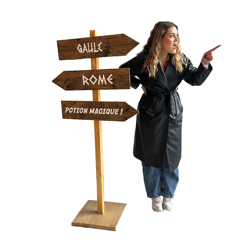[locgre25] Panneau directionnel Gaule / Rome - 170cm