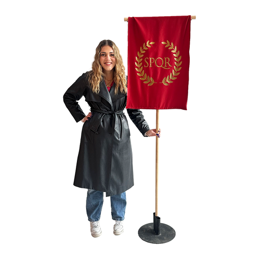 [locgre51] Étendard romain SPQR - 185cm