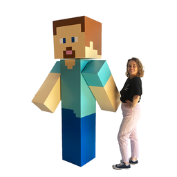 [locjeu3] Personnage cubique jeu vidéo - 215cm