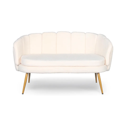 [locmob14] Canapé en bouclette beige 2 places