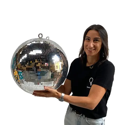[locdis18] Boule à facettes argentée - 40cm