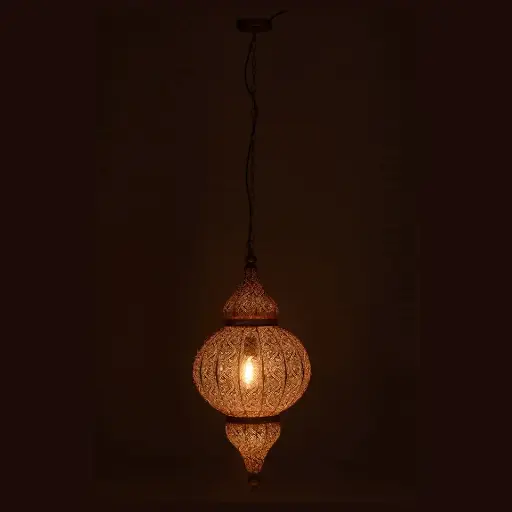 [locmin67] Suspension orientale dorée - 65cm