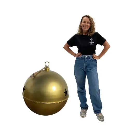 [locnoe365] Grelot de Noël doré - 90cm