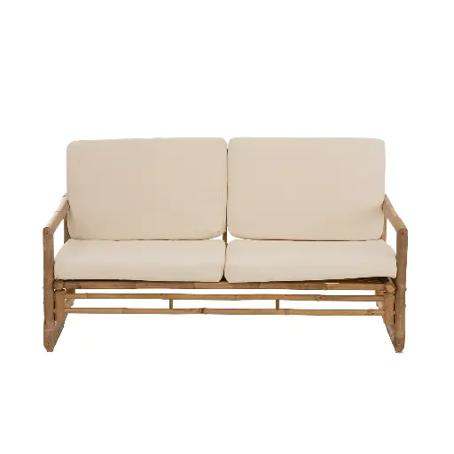 [locmob62] Banquette beige en bambou - 2 places