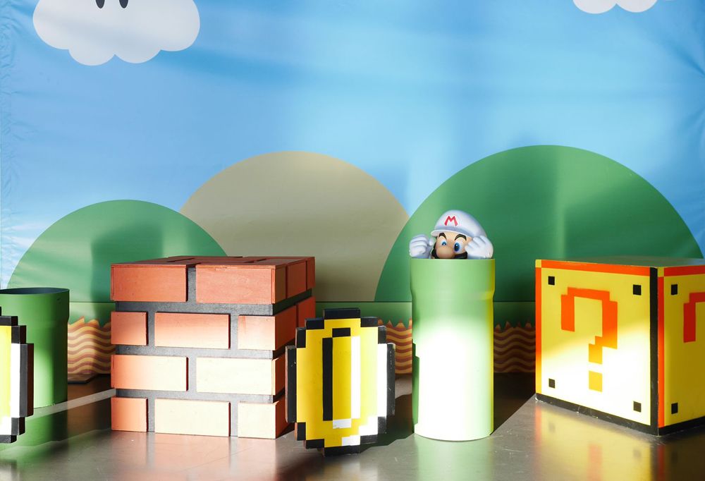 Décoration événementielle - thème retrogaming / Mario