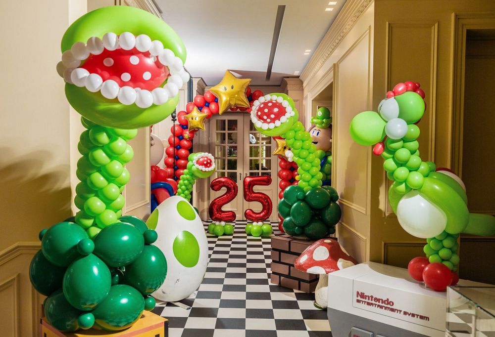 Anniversaire Mario - décoration événementielle