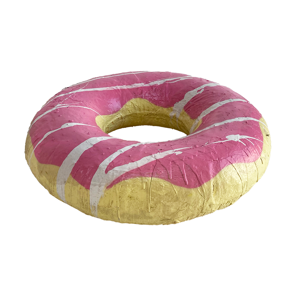 Donut rose et blanc - 100cm