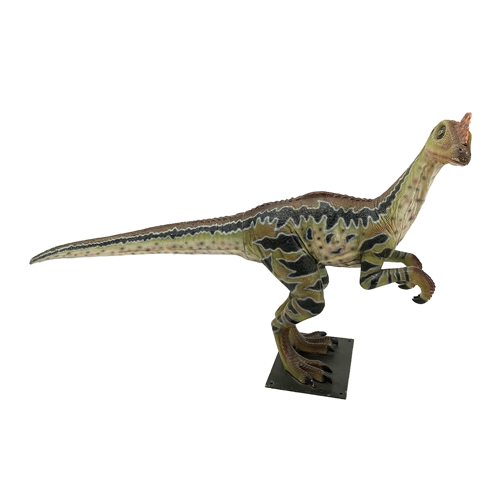 Dinosaure Dilong Paraloxus crete orange - 140cm