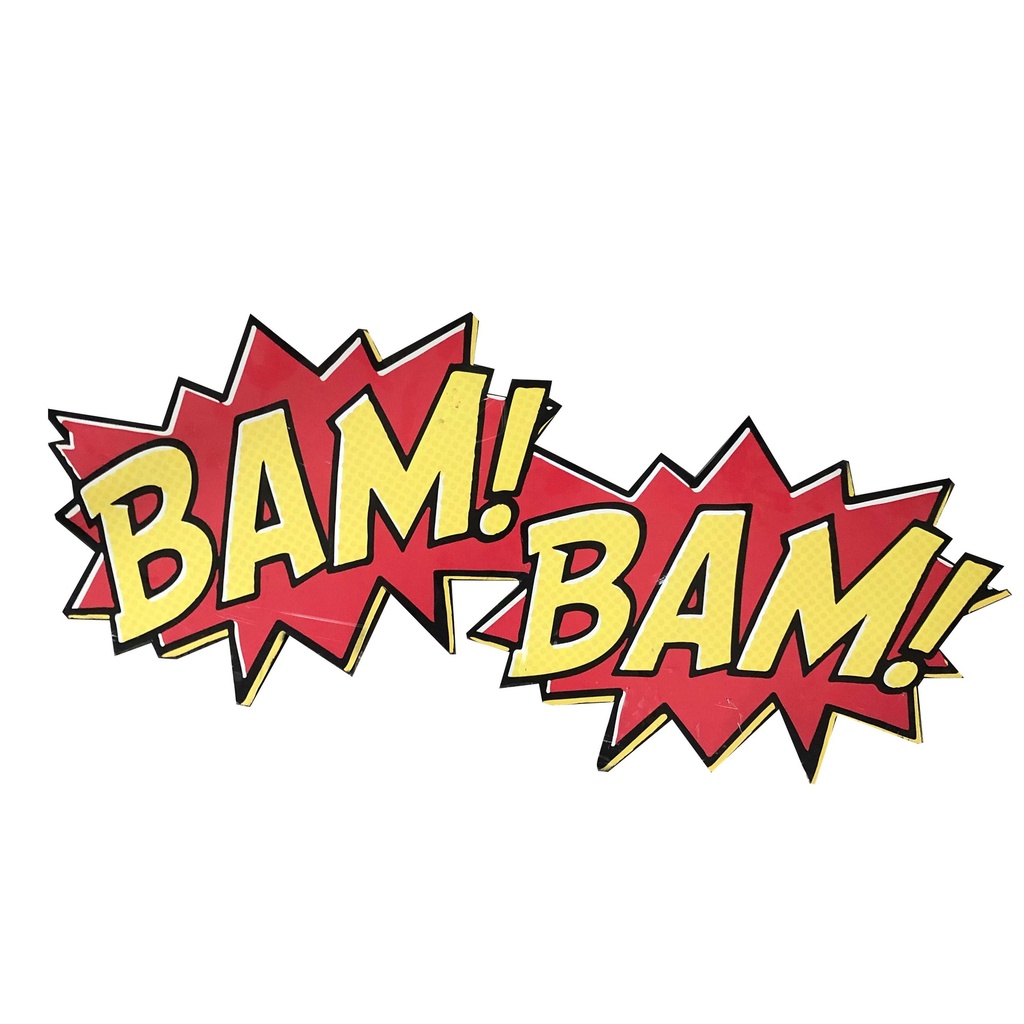 Texte bande-dessinée "Bam bam" - 50cm