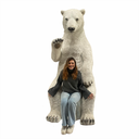 Trône ours polaire - 226cm