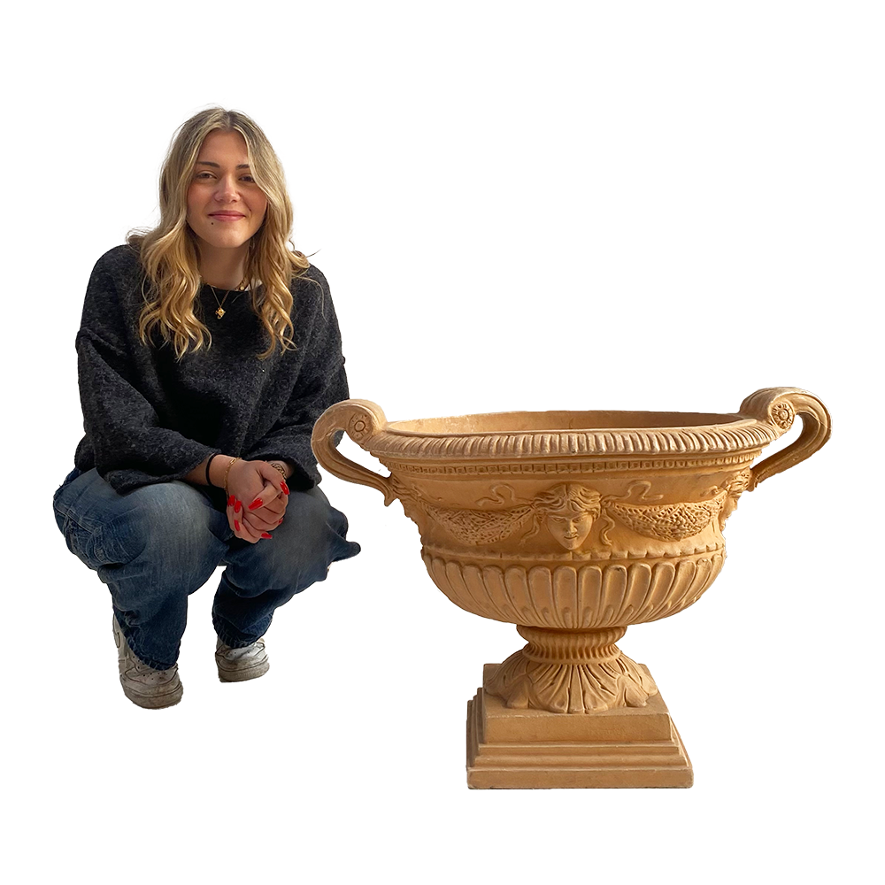 Vase ovale en terre cuite - 75cm