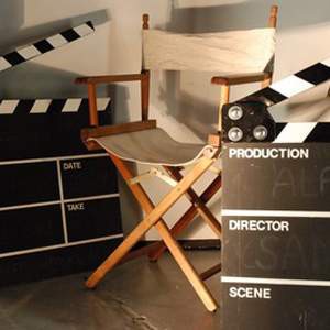 Chaise blanche de réalisateur - 90cm