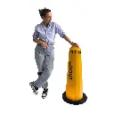 Cône de signalisation jaune -103cm