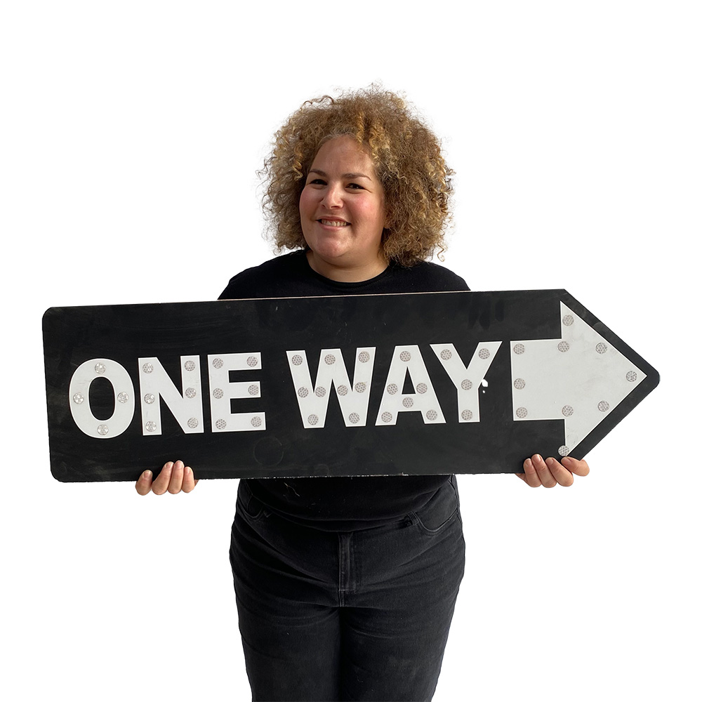 Panneau de signalisation "One Way"- 31cm