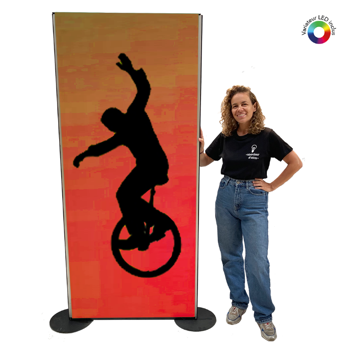 Panneau lumineux Cirque Monocycle - 200cm