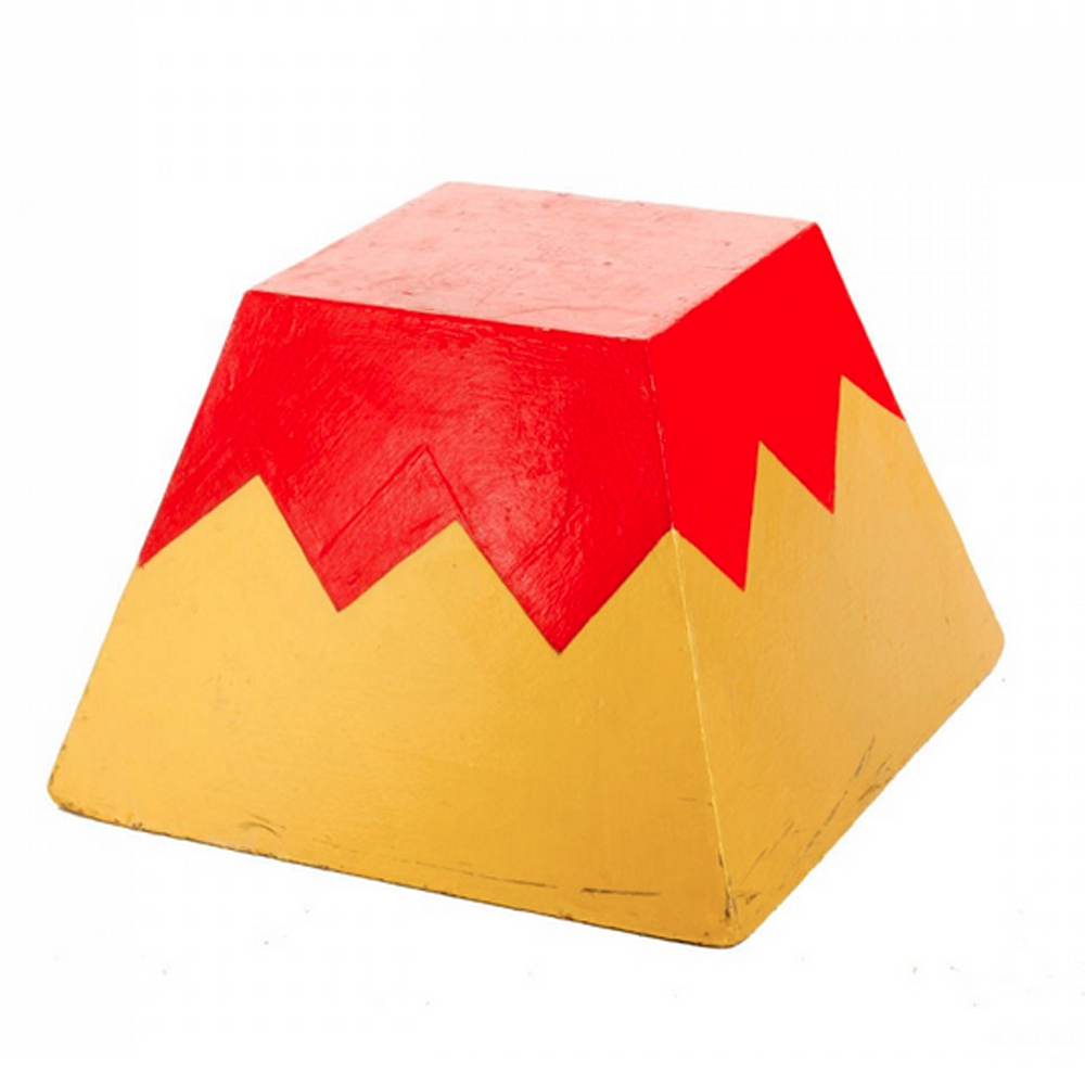 Piédestal jaune et rouge - 74cm