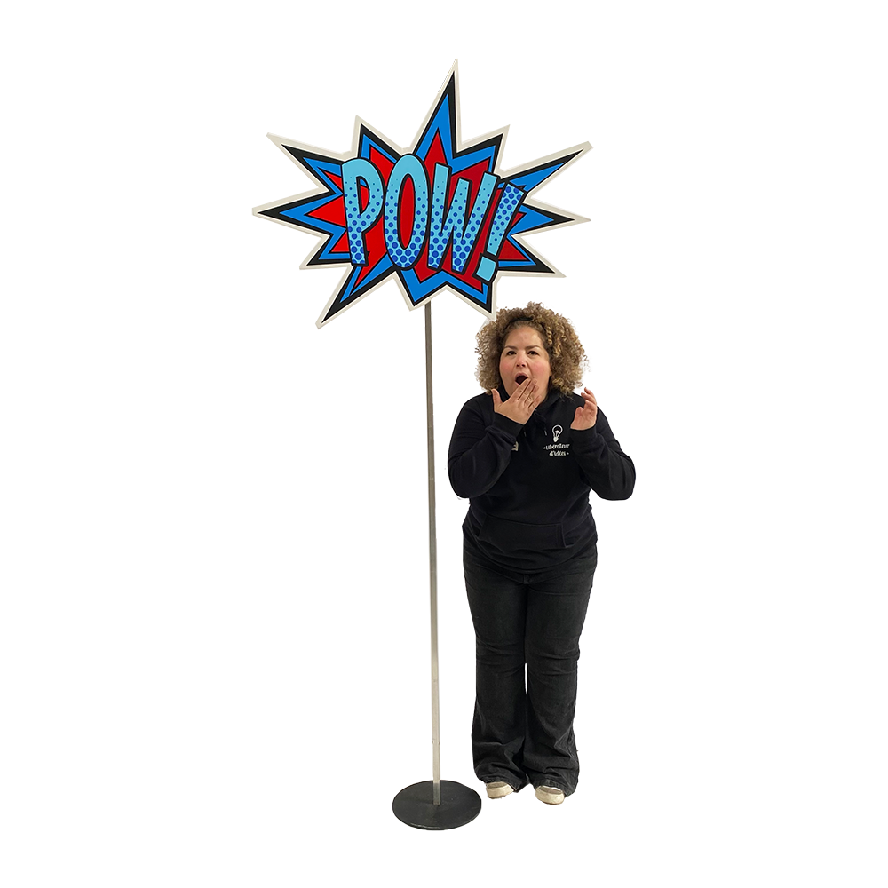 Texte bande-dessinée "POW"