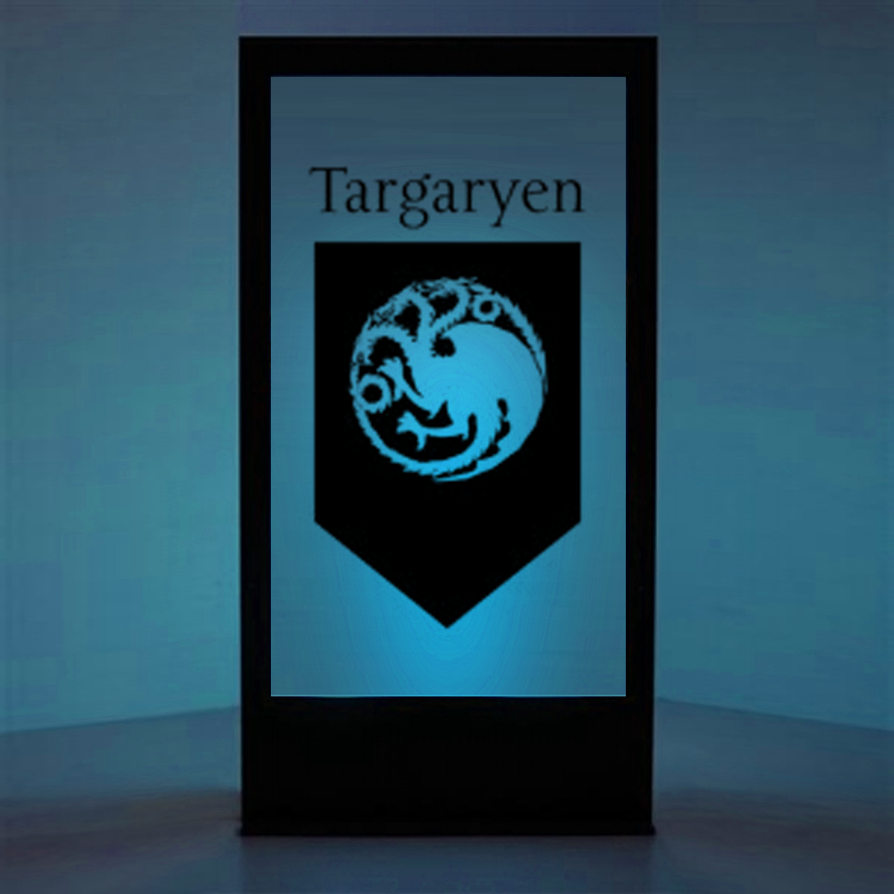 Panneau lumineux Blason Targaryen (Game of Thrones) - 200cm