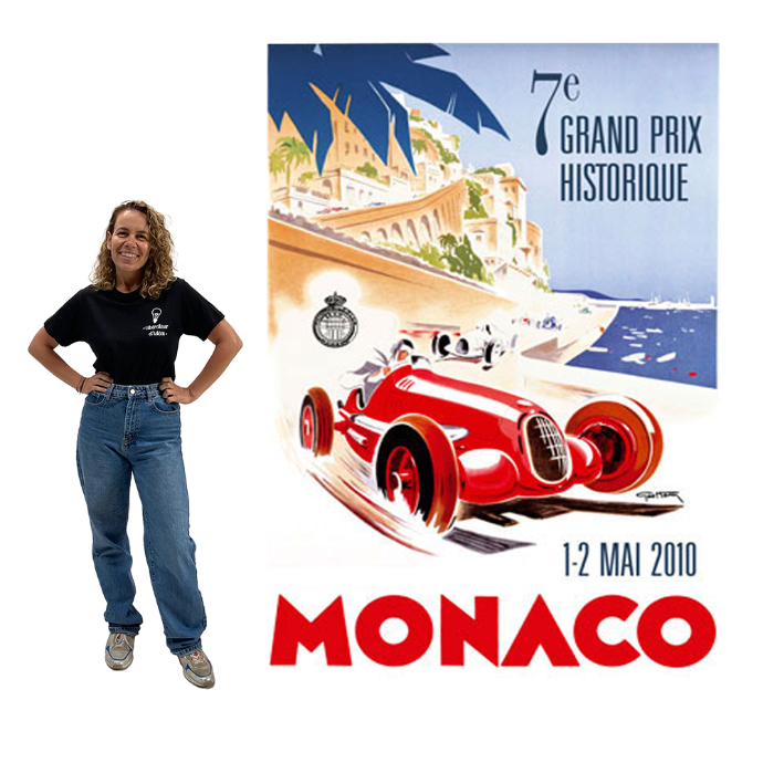 Affiche géante grand prix de Monaco historique