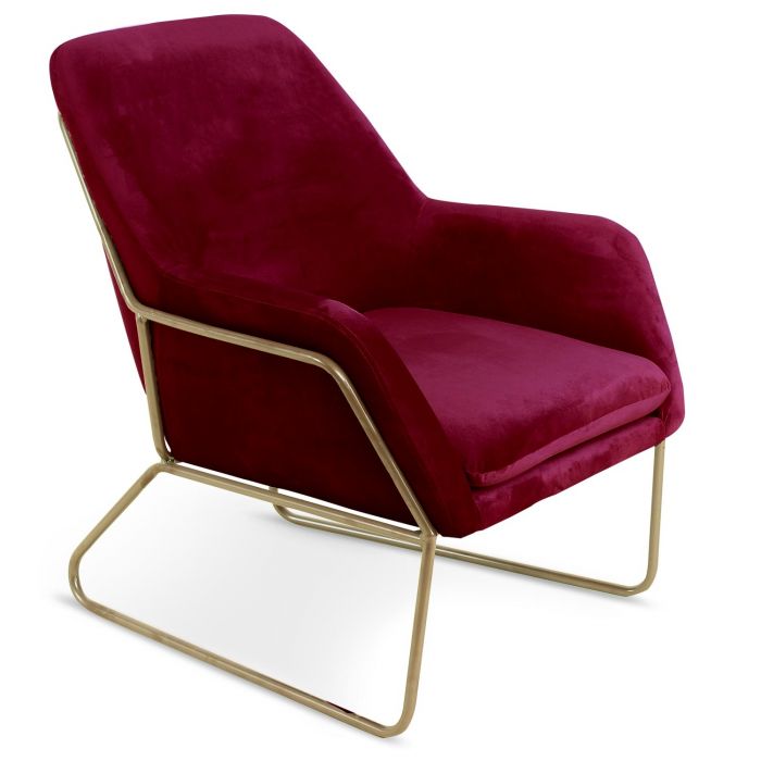 Fauteuil Velours rouge