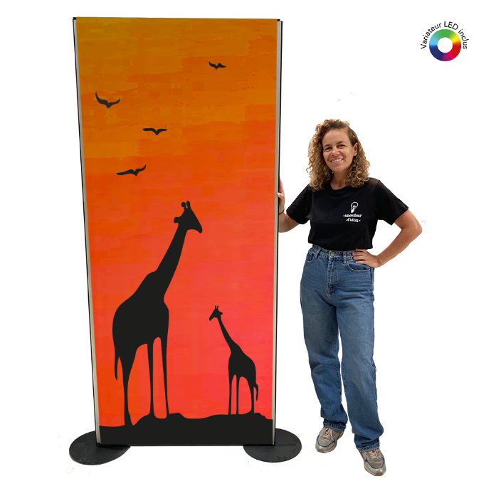 Panneau lumineux girafes -  200cm