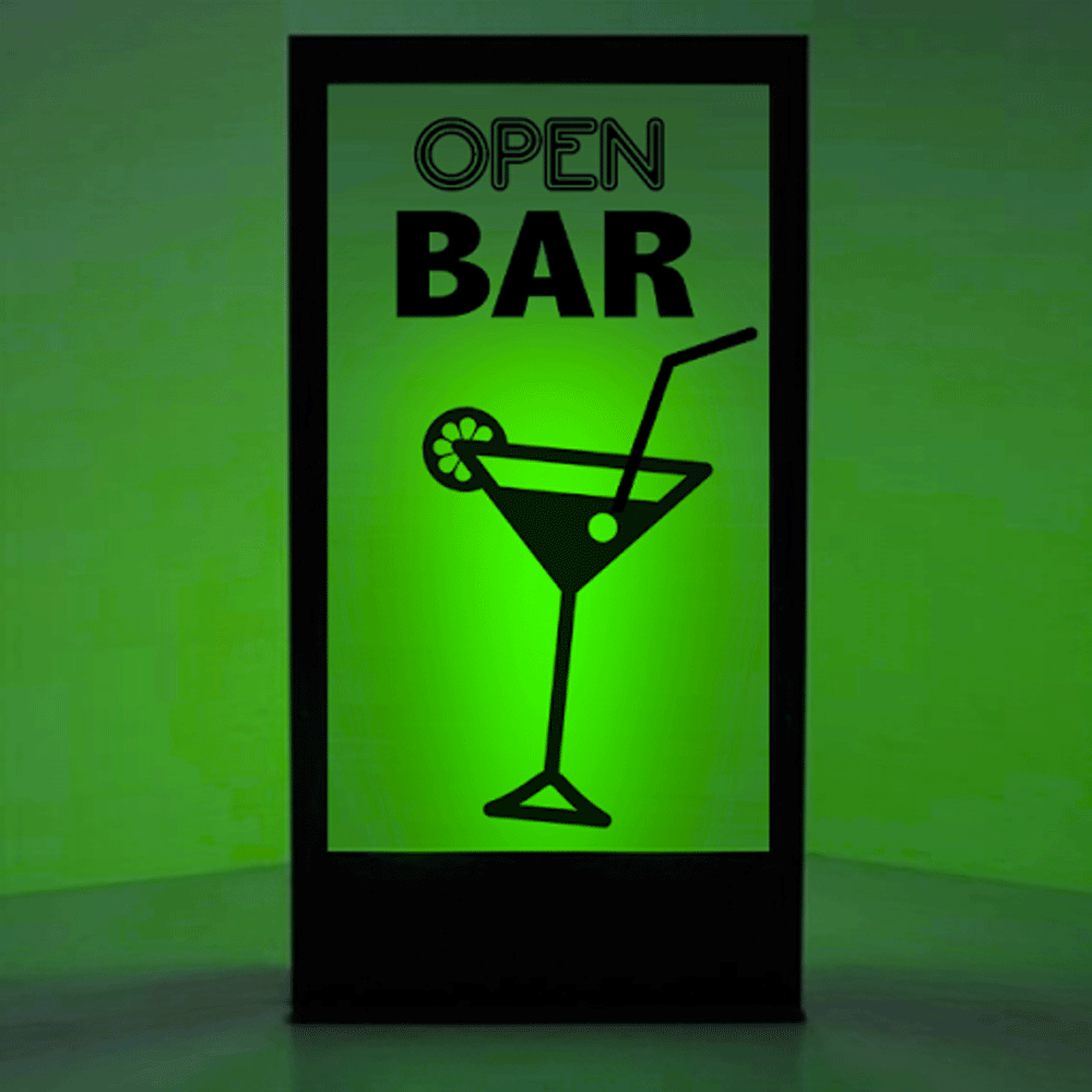 Panneau lumineux Open Bar - 200cm