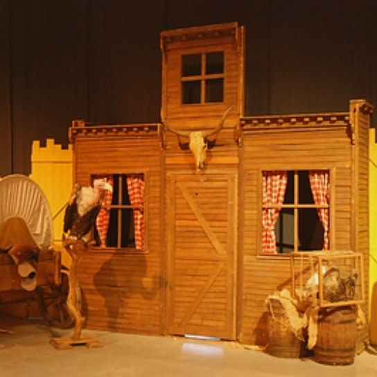 Façade de saloon de western - 250 cm