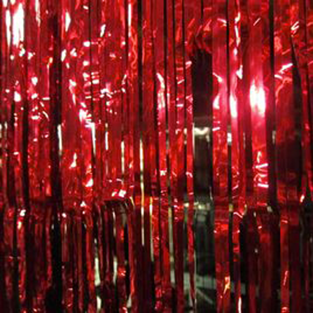 Rideau rouge étincelant - 200cm