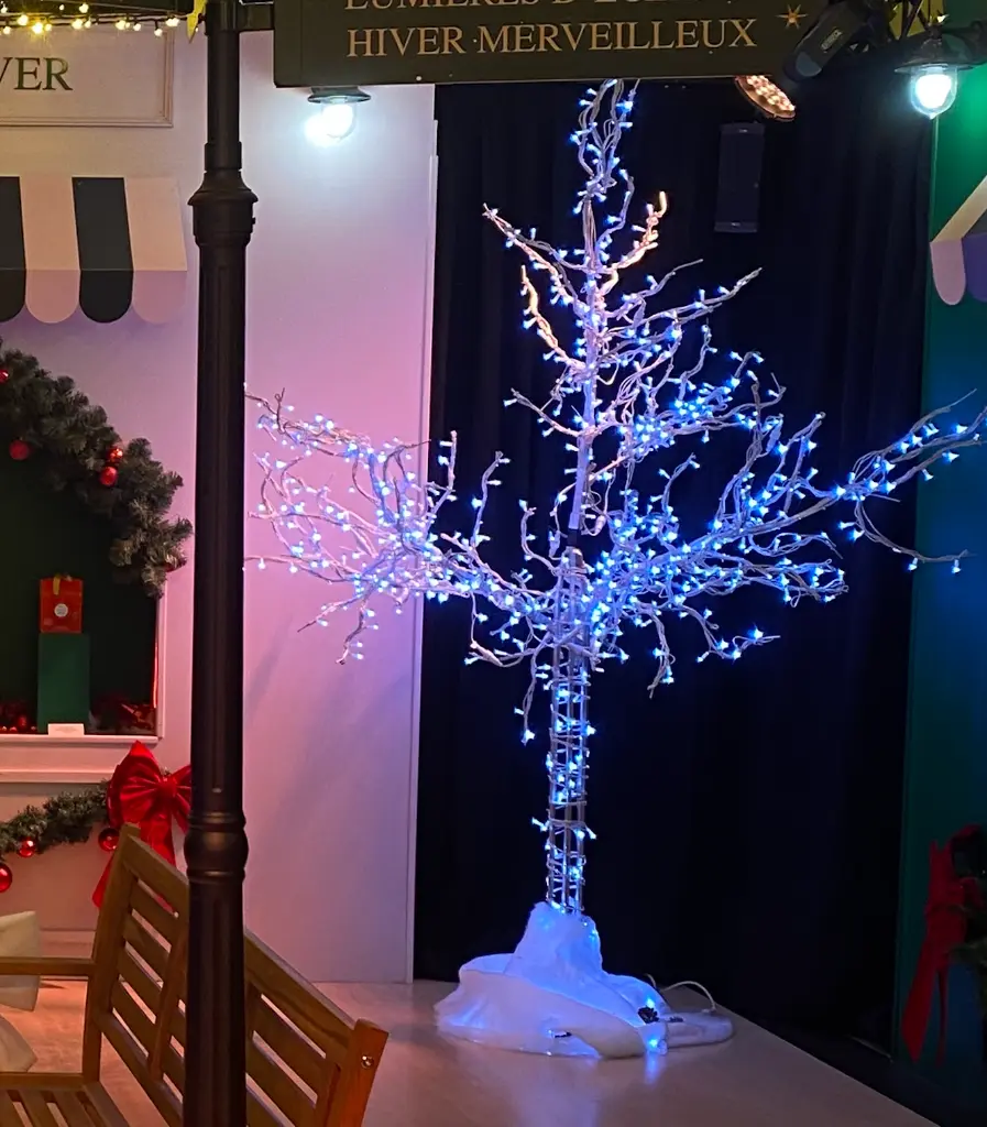 Arbre de glace lumineux blanc froid - 210cm