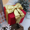 [locnoe46] Cadeau de Noël rouge 75cm
