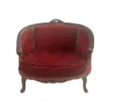 Fauteuil Classique en Velours - 125cm