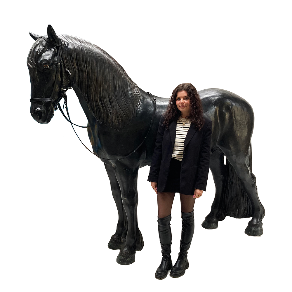 Grand cheval noir - 210cm