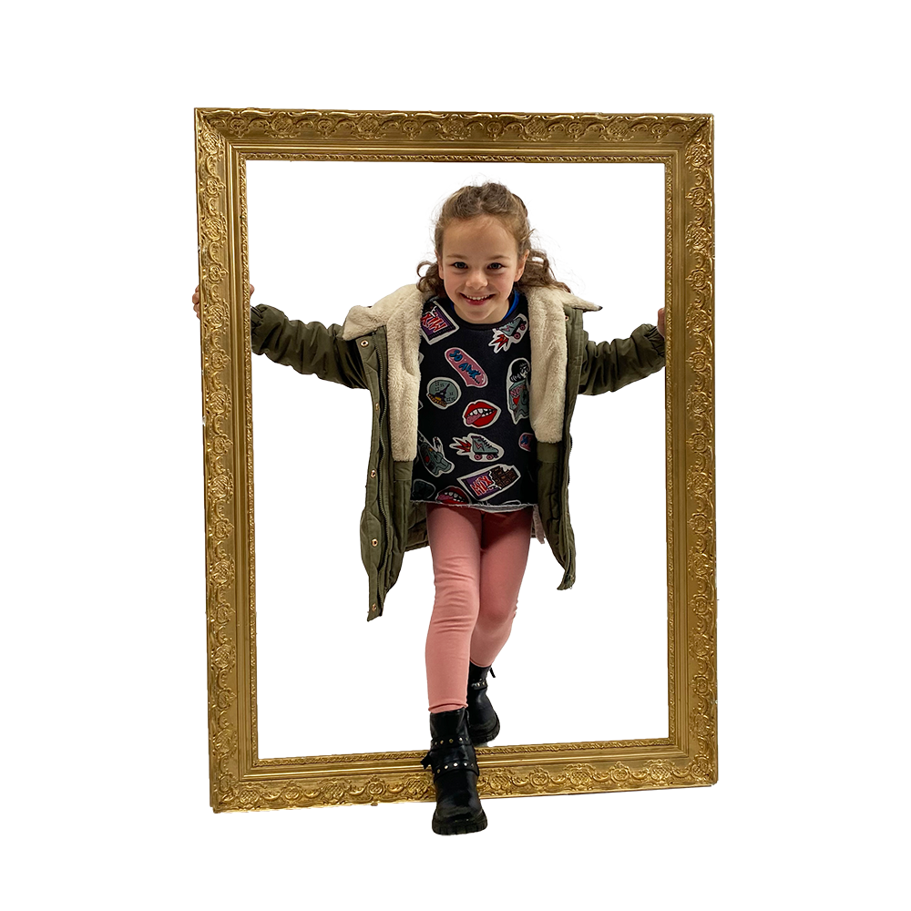 Cadre or avec ornement - 100cm