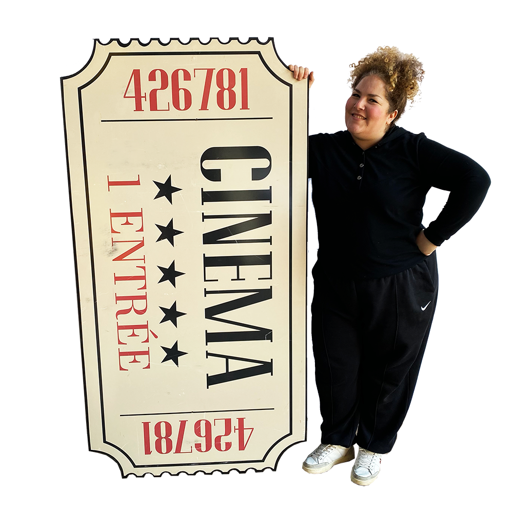 Ticket de cinéma vintage - 175cm