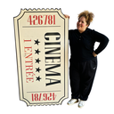 Ticket de cinéma vintage - 175cm