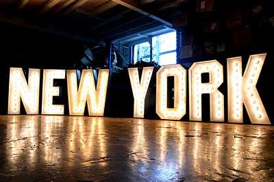 Lettres lumineuses "NEW YORK" - 115cm