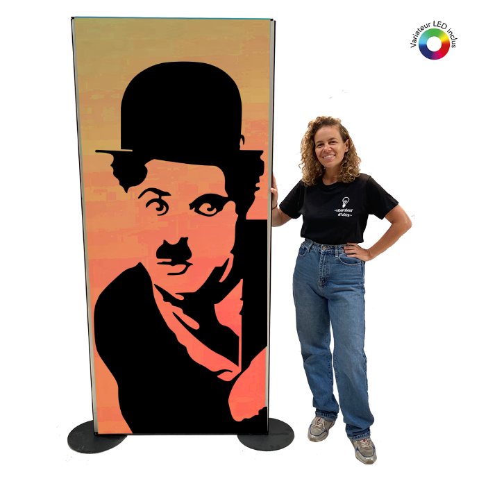 Panneau lumineux Charlie Chaplin - 200cm