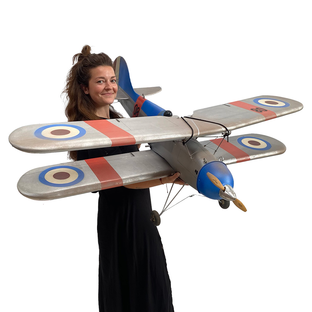 Avion Biplan vintage - 140cm