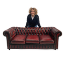 Chesterfield bordeaux - 3 places
