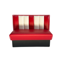 Banquette simple diner rouge et blanche - 124cm