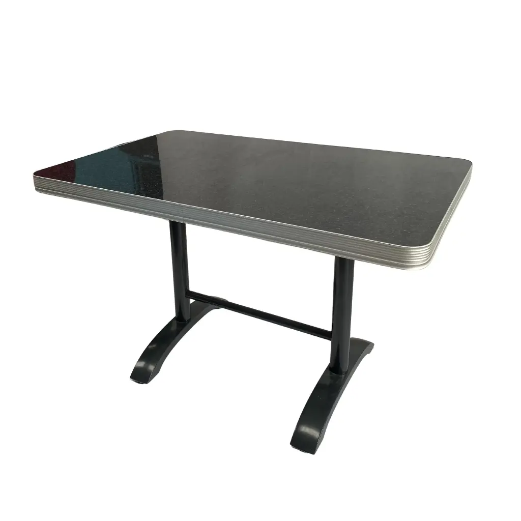 Table American diner noire - 121cm