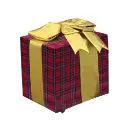 Cadeau de Noël motif tartan