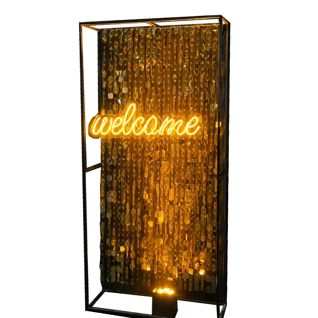 "Welcome box" lumineuse - 210cm (personnalisable)